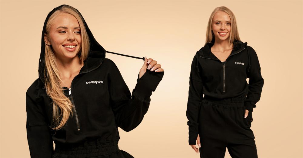 Kombinezon damski Bliss Czarny - BeastPink 