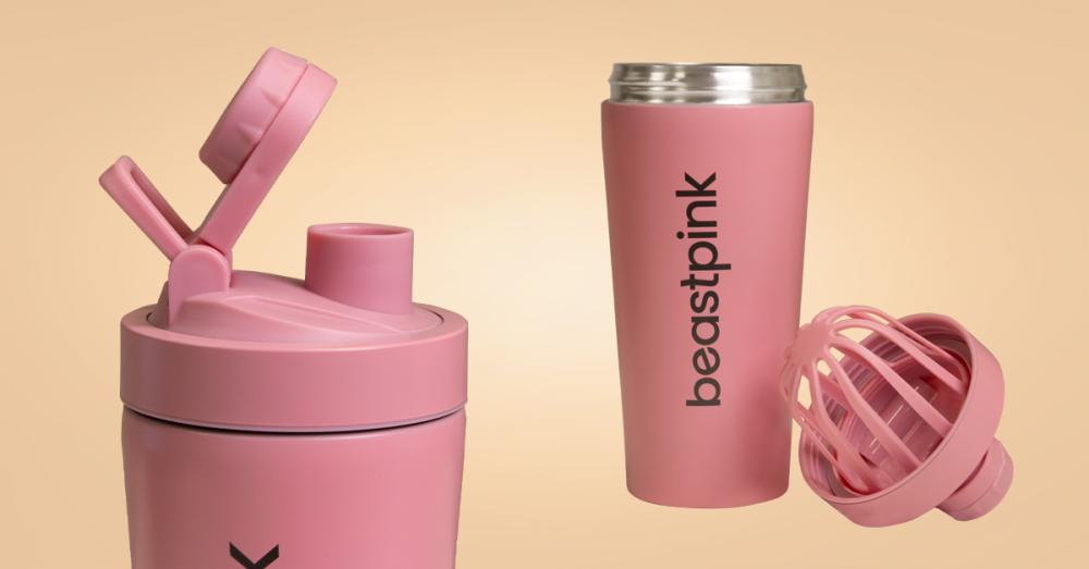Shaker stalowy 650 ml różowy - BeastPink