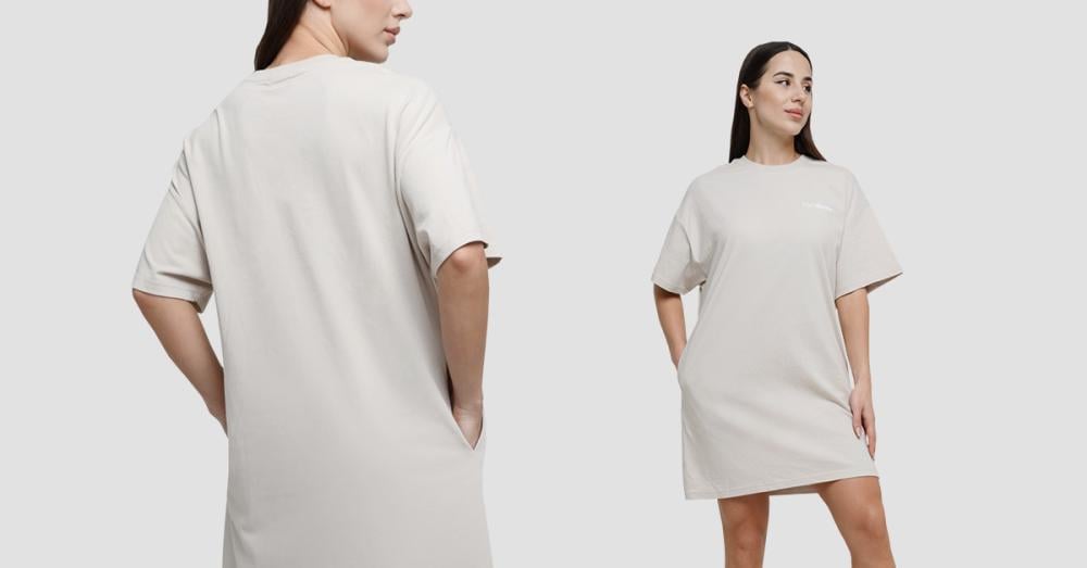Damska koszulka Agile T-Shirt Dress Desert - GymBeam