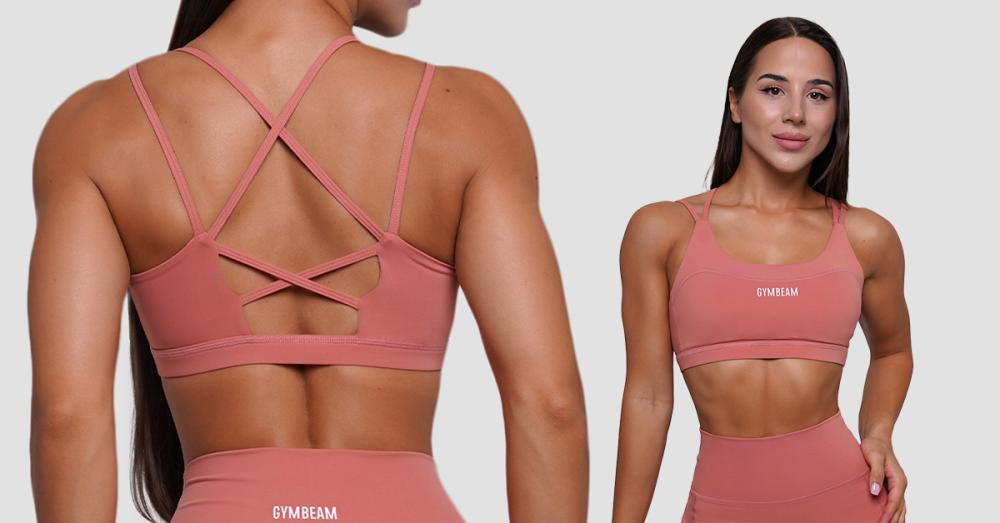 FIT Sports Bra Salmon - GymBeam