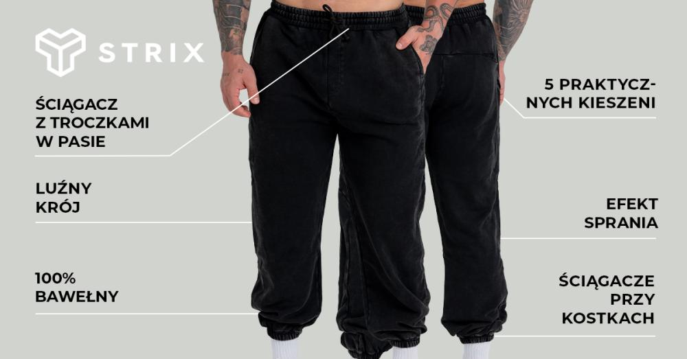 Washed Joggers Black - GymBeam