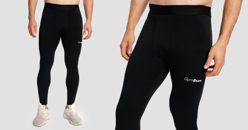 Męskie legginsy Combat Black - GymBeam