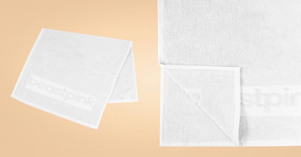 Mini Gym Towel White - BeastPink