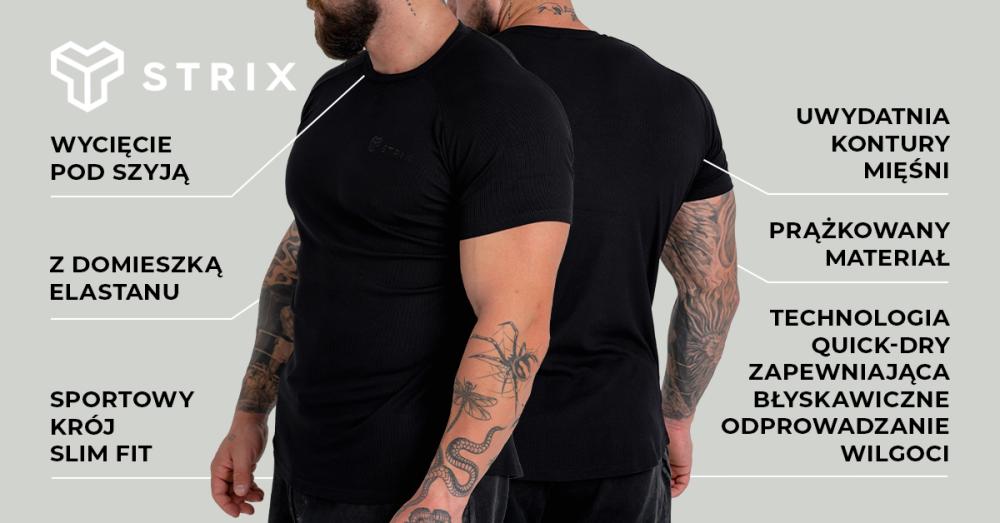 Ribbed T-Shirt Black - STRIX