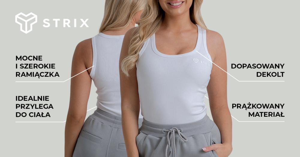 Koszulka damska Ribbed Tank Top Black - STRIX