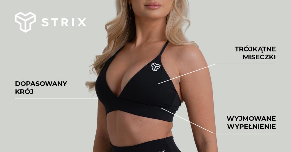 ZOA Triangle Sports Bra Black - GymBeam