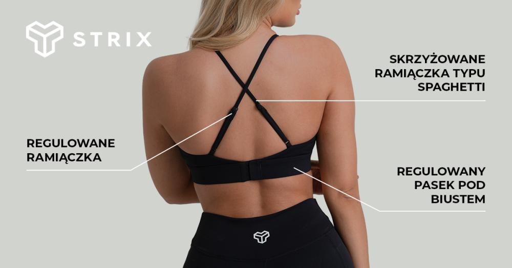 ZOA Triangle Sports Bra Black - GymBeam