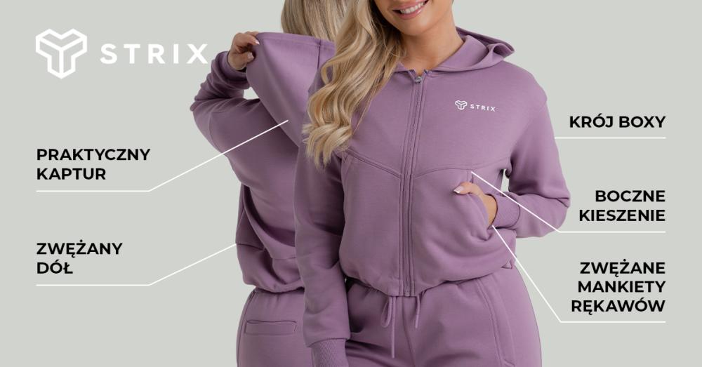 Damska bluza ZOA Zip-Up Hoodie Black - STRIX