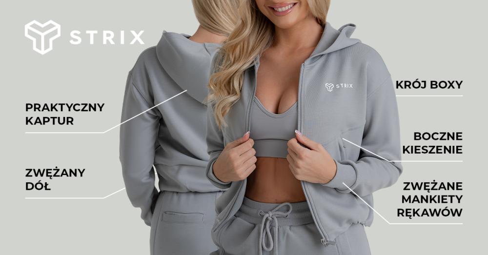 Damska bluza ZOA Zip-Up Hoodie Black - STRIX