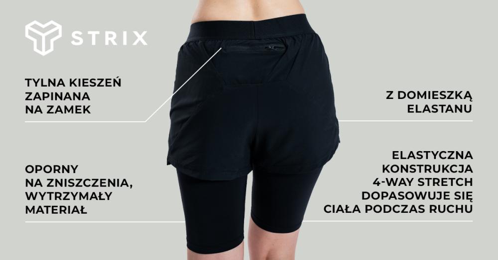 Damskie spodenki ULTRA 2in1 Shorts Agave - STRIX