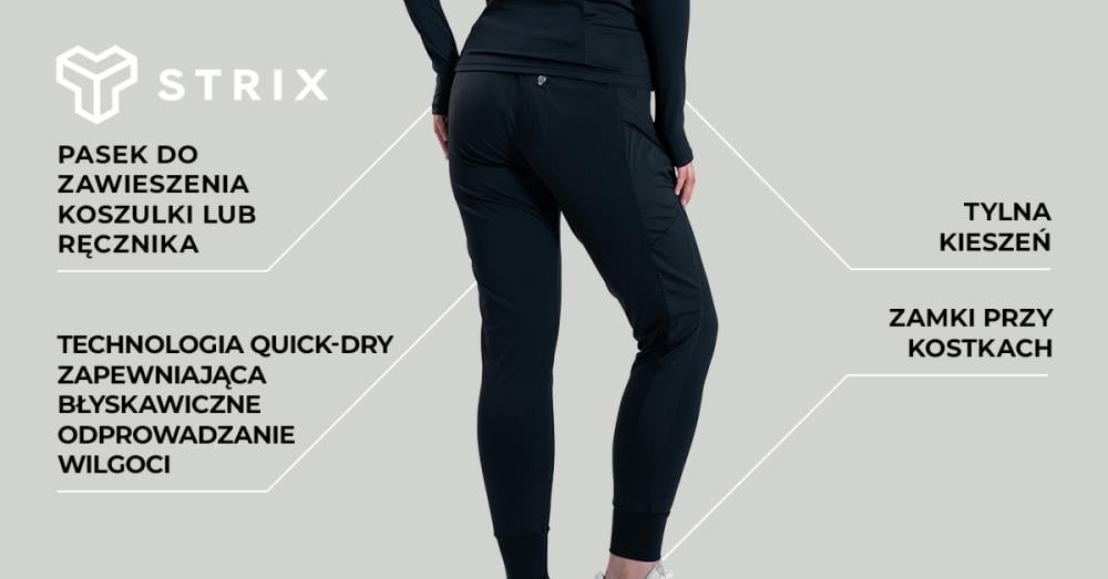 Damskie spodnie sportowe ULTRA Black - STRIX
