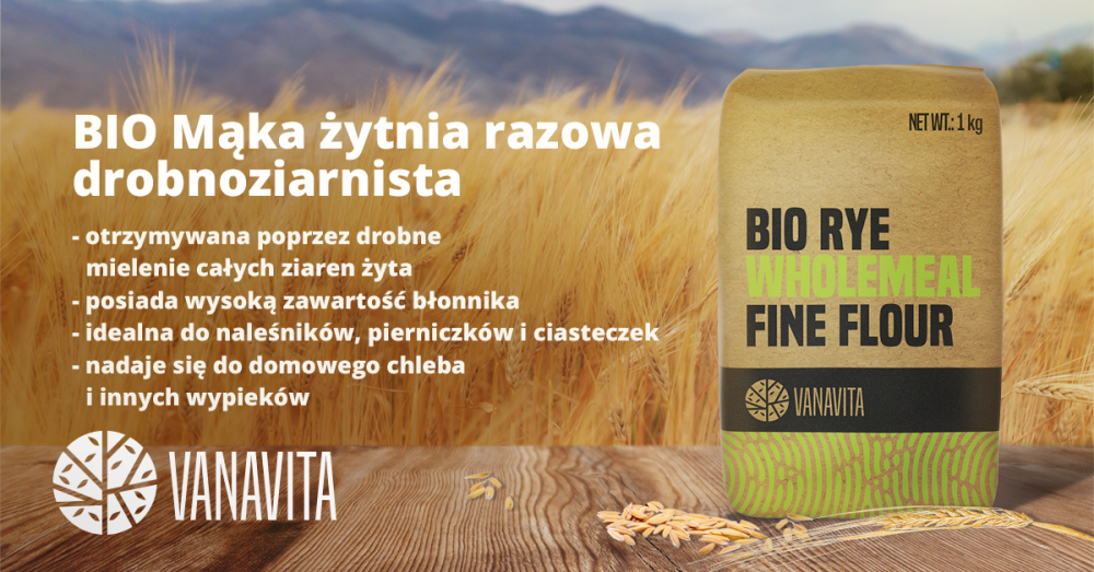 BIO Rye Wholemeal Rye Flour - Vanavita