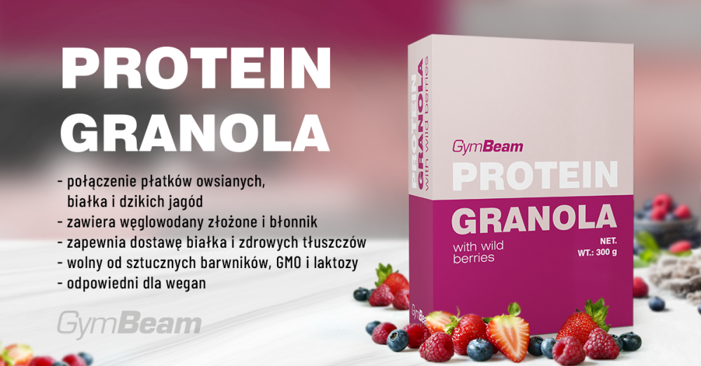 Protein Granola with Wild Berries - GymBeam