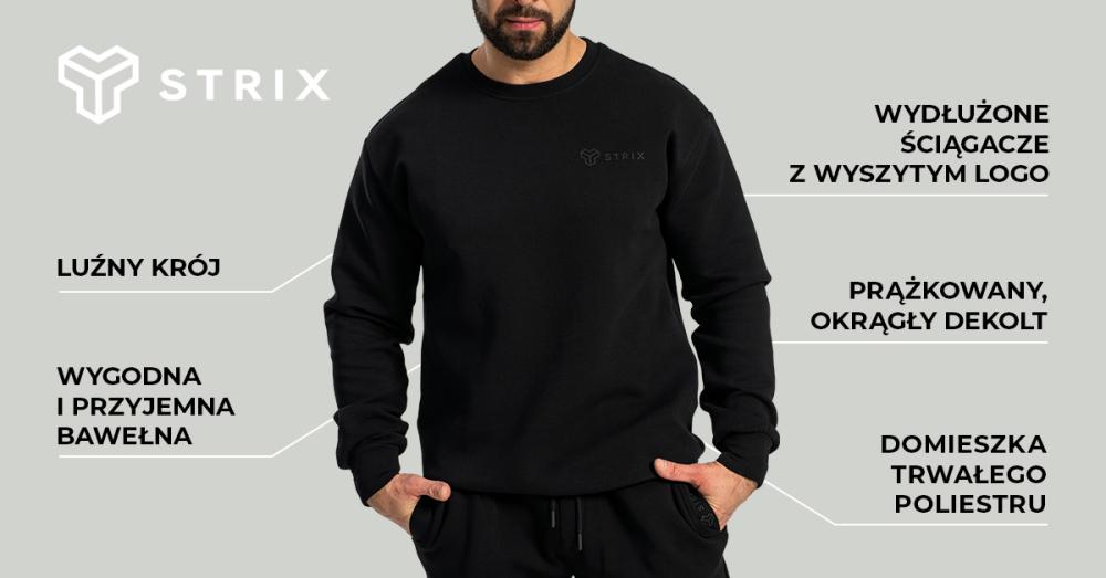 Relaxed Sweatshirt Black - STRIX