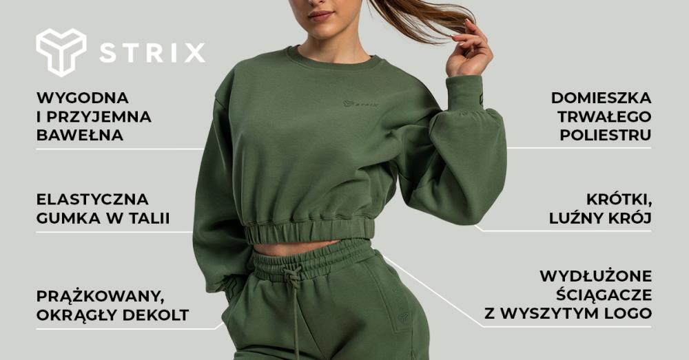 Women's Lunar Cropped Jumper Cedar Green - STRIX