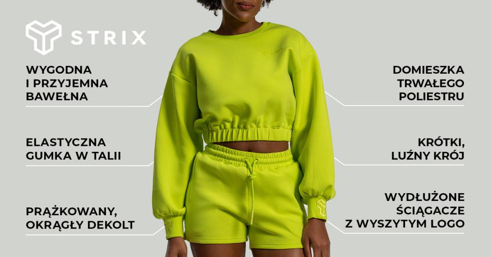 Women's Lunar Cropped Jumper Chartreuse - STRIX