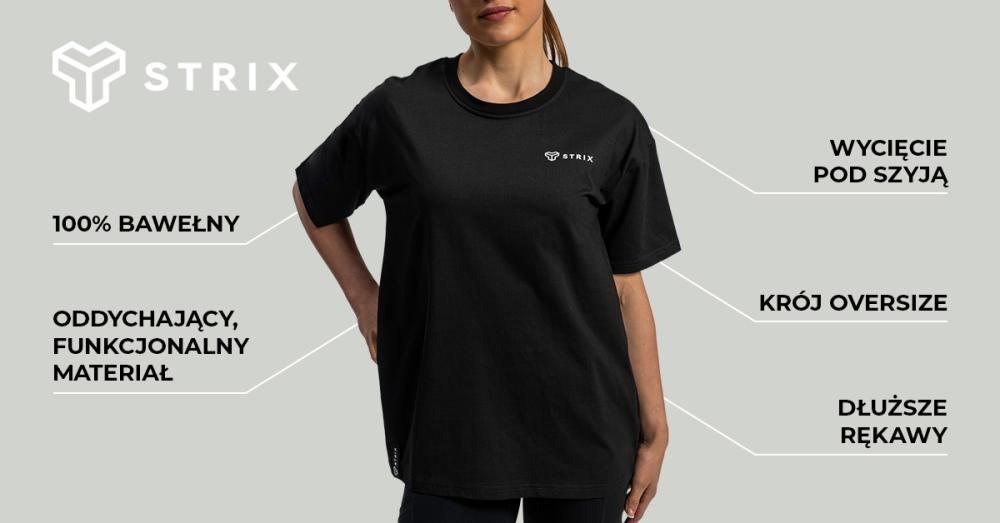 Damska koszulka Lunar Oversized Tee Black - STRIX