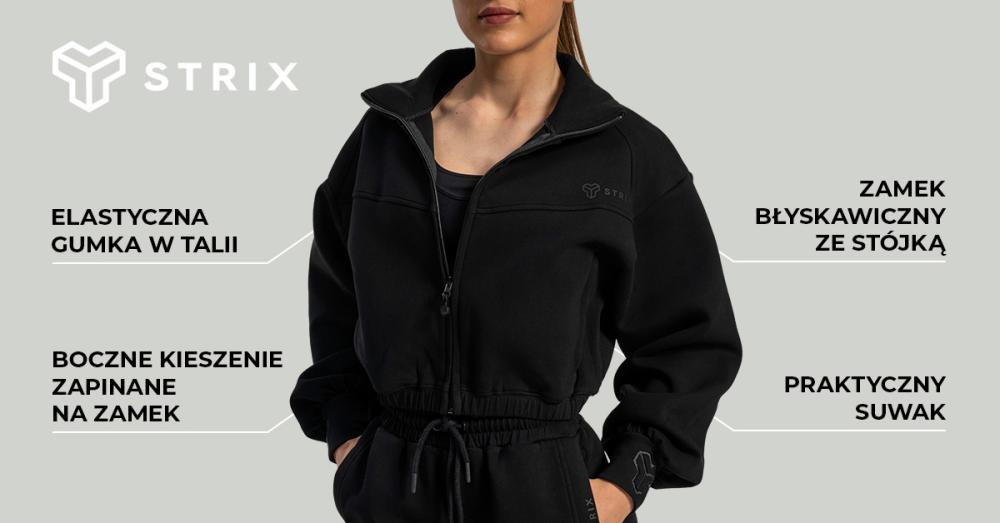 Damska kurtka Lunar Zip-Up Jacket Black - STRIX