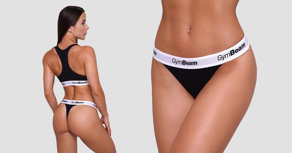 Thongs 3Pack Black - GymBeam