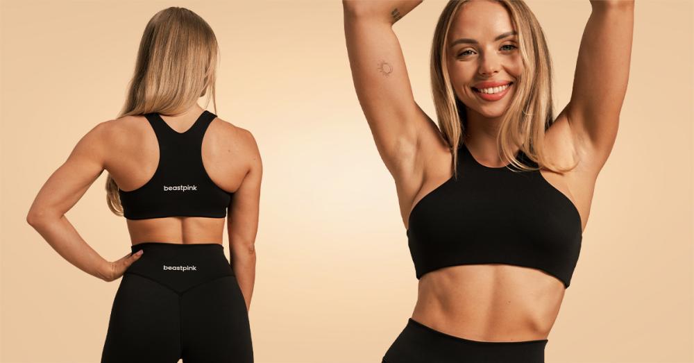 Venture Sports Bra Black - BeastPink