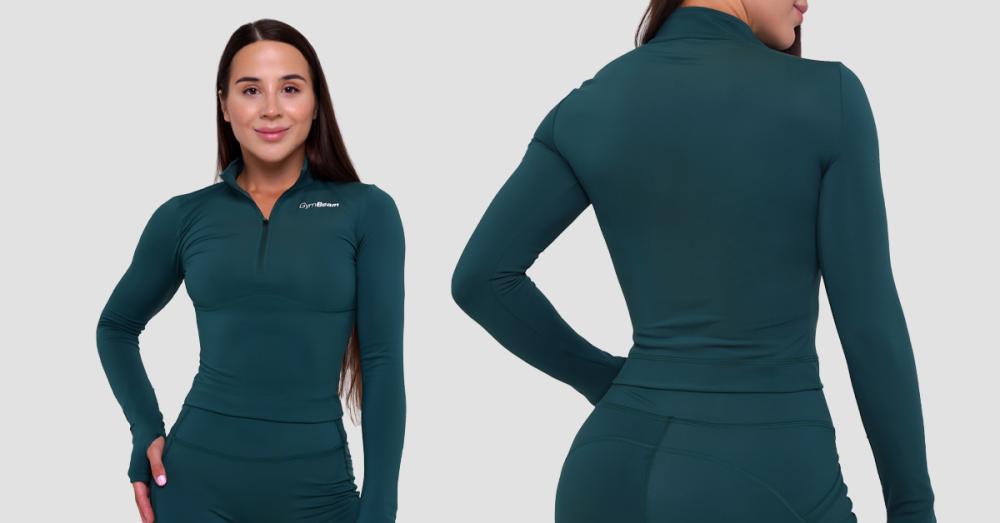 Women's Ignite Sports Top Dark Green - GymBeam