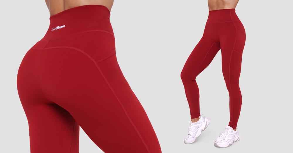 Women's Ignite Leggings Dark Red - GymBeam