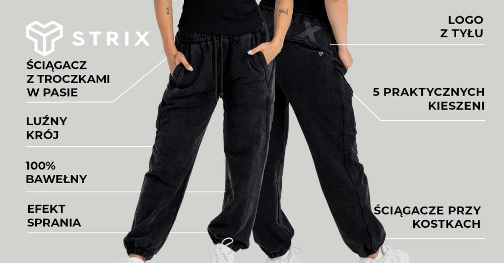 Women's Washed Joggers Black - STRIX