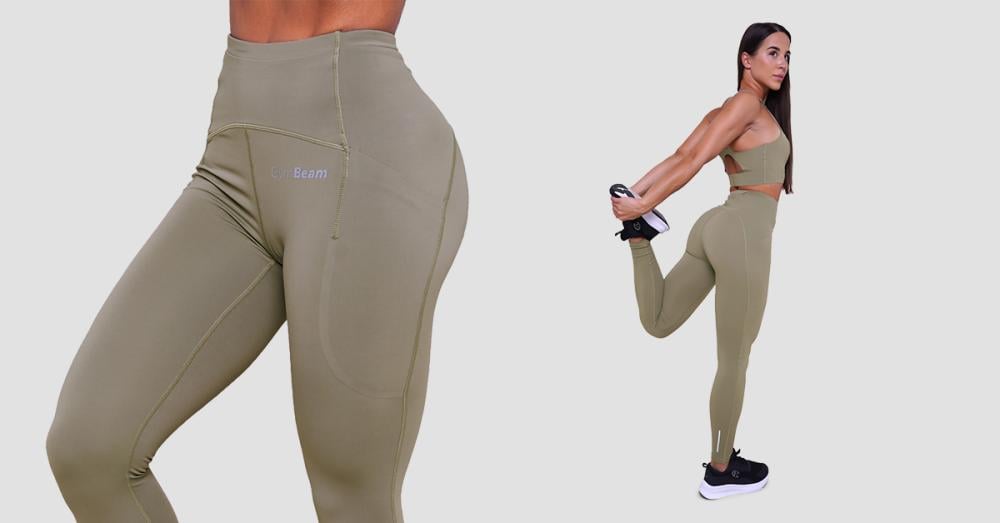 Damskie legginsy do biegania Pulse Vetiver - GymBeam