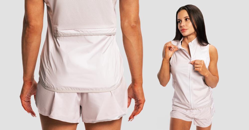 Damska kamizelka do biegania Pulse X Gray - GymBeam