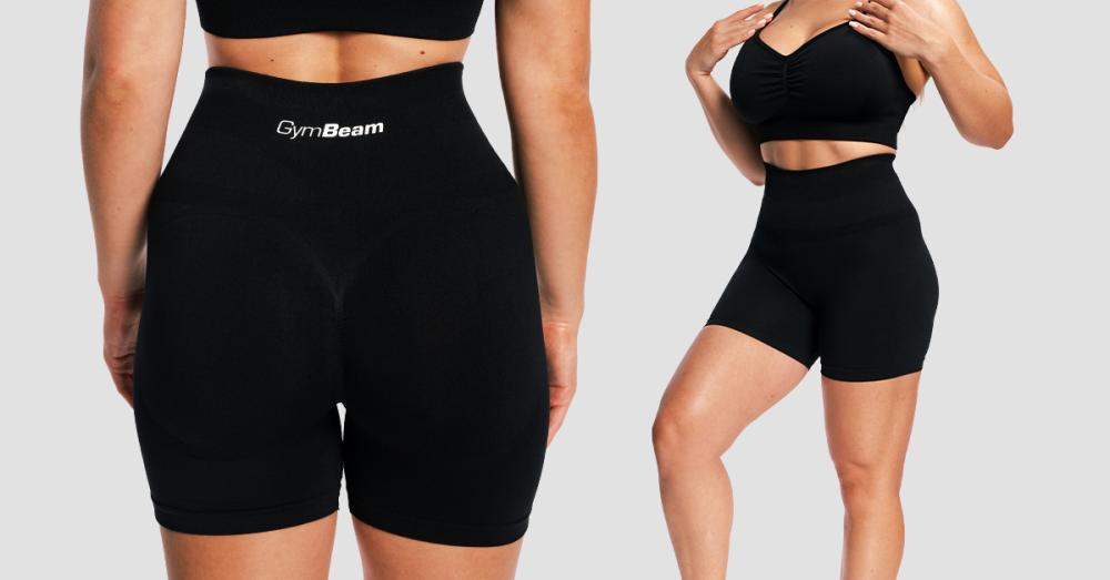 Damskie szorty Sculpt Seamless Shorts Black - GymBeam
