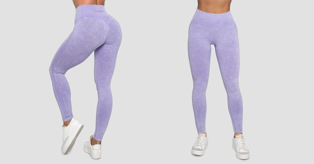 Damskie legginsy bezszwowe Lift Violet - GymBeam