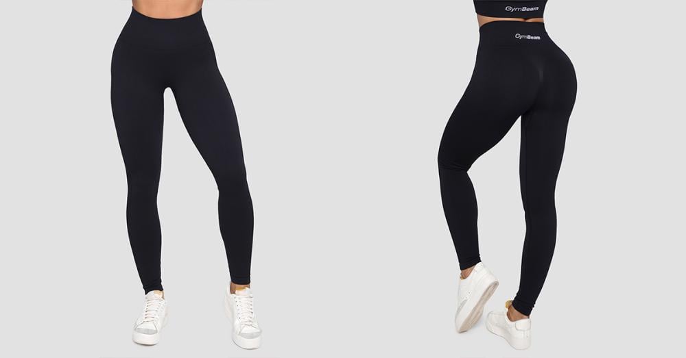Damskie legginsy bezszwowe Lift Black - GymBeam