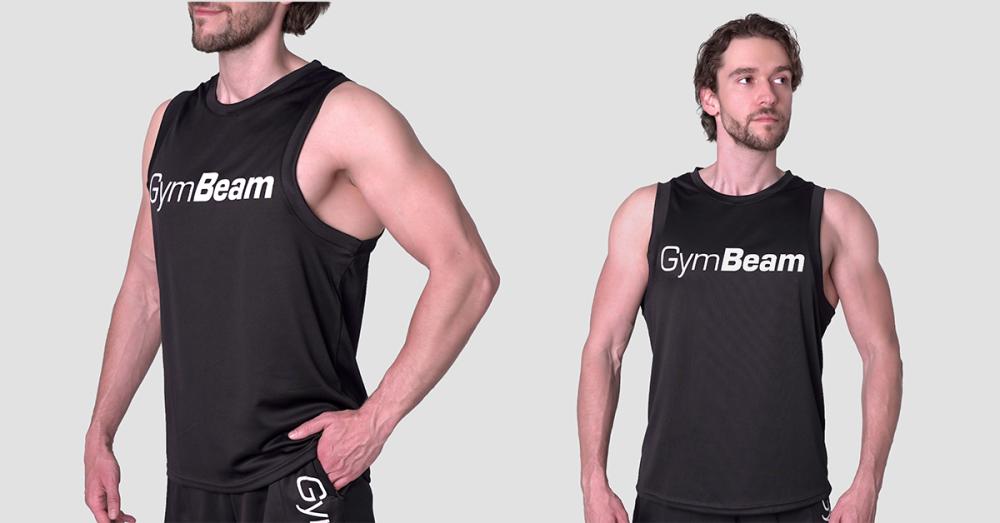 Mesh Essence Black Tank Top - GymBeam