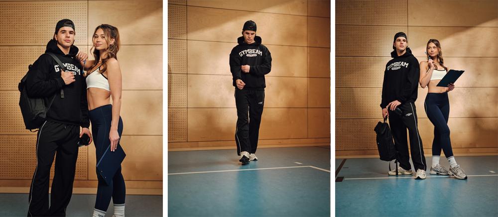 Varsity Hoodie Black - GymBeam