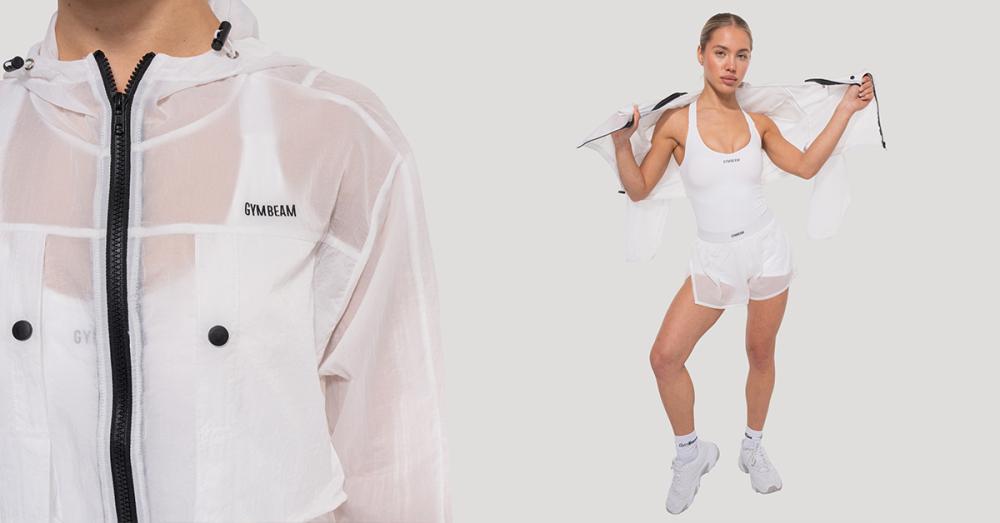 Women‘s Flow Jacket White - GymBeam