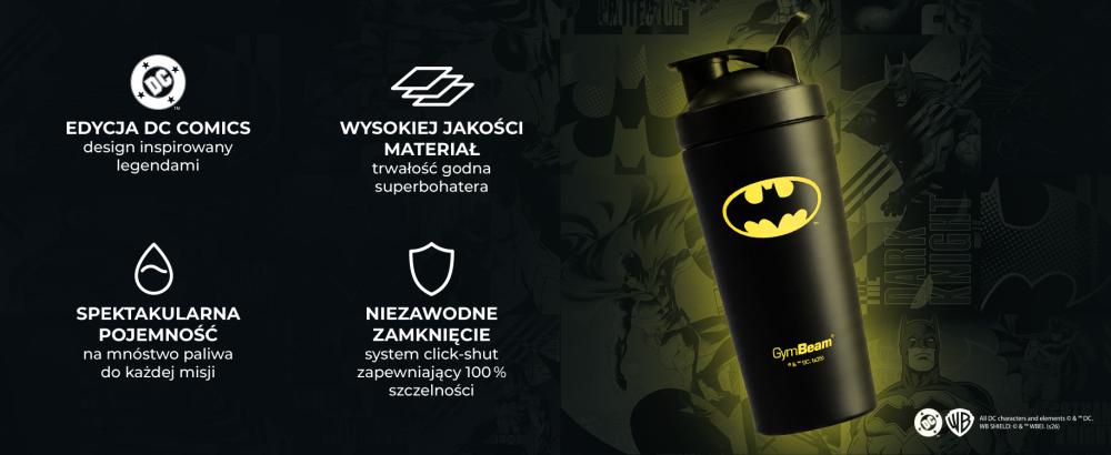Features of Steel Shaker Batman™ 750 ml - GymBeam