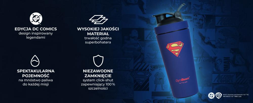 Features of Steel Shaker Superman™ 750 ml - GymBeam