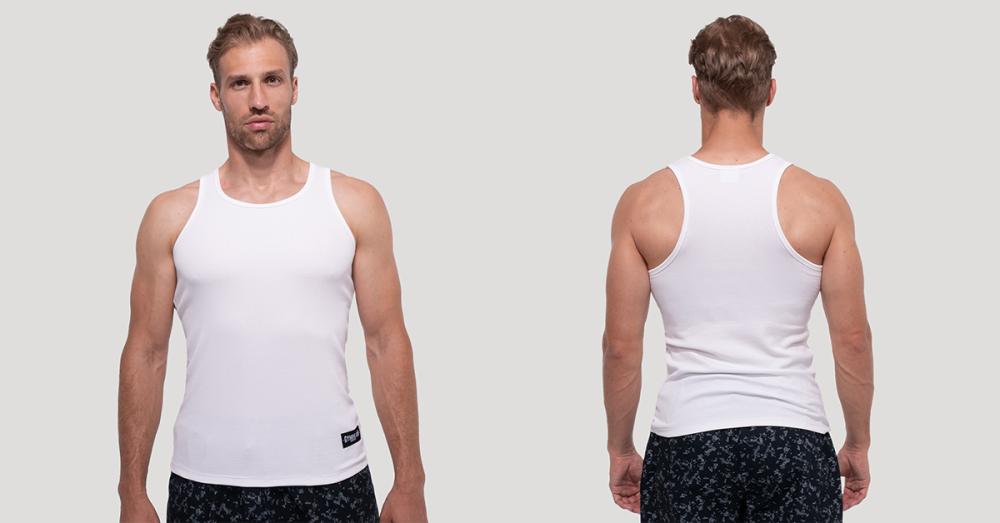 Podkoszulek Persistence Ribbed White - GymBeam