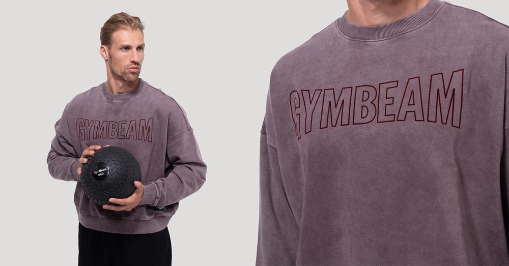 Persistence Washed Sweatshirt Brown - GymBeam