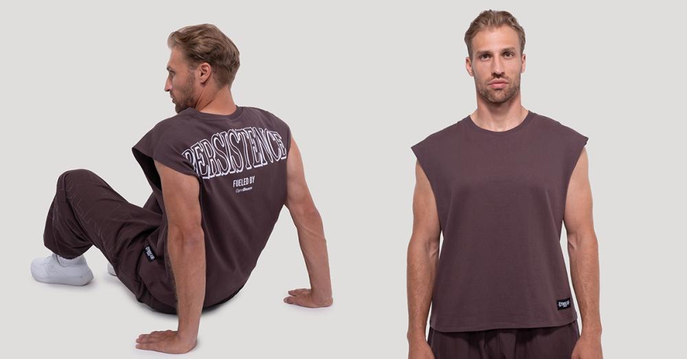 Persistence Tank Top Brown - GymBeam