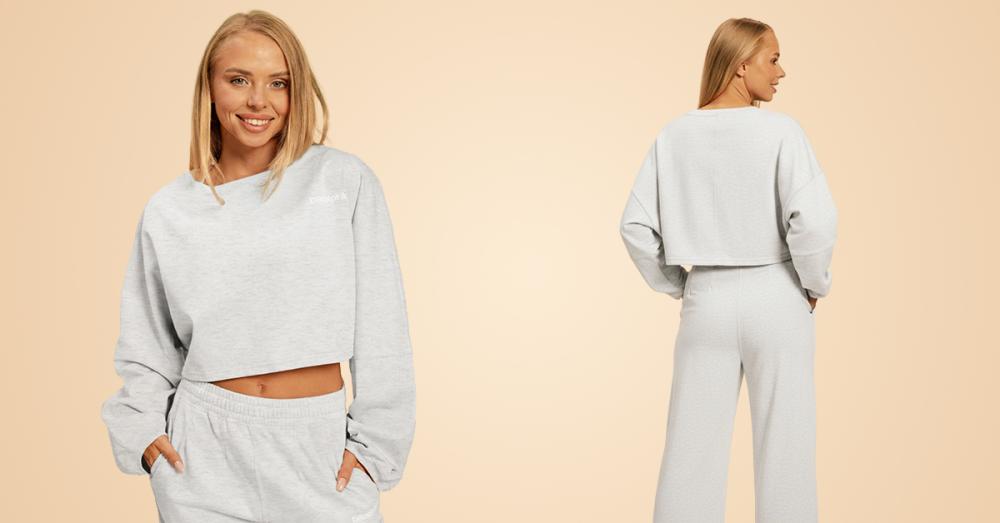 Women's Bliss Cropped Sweatshirt Grey - BeastPink