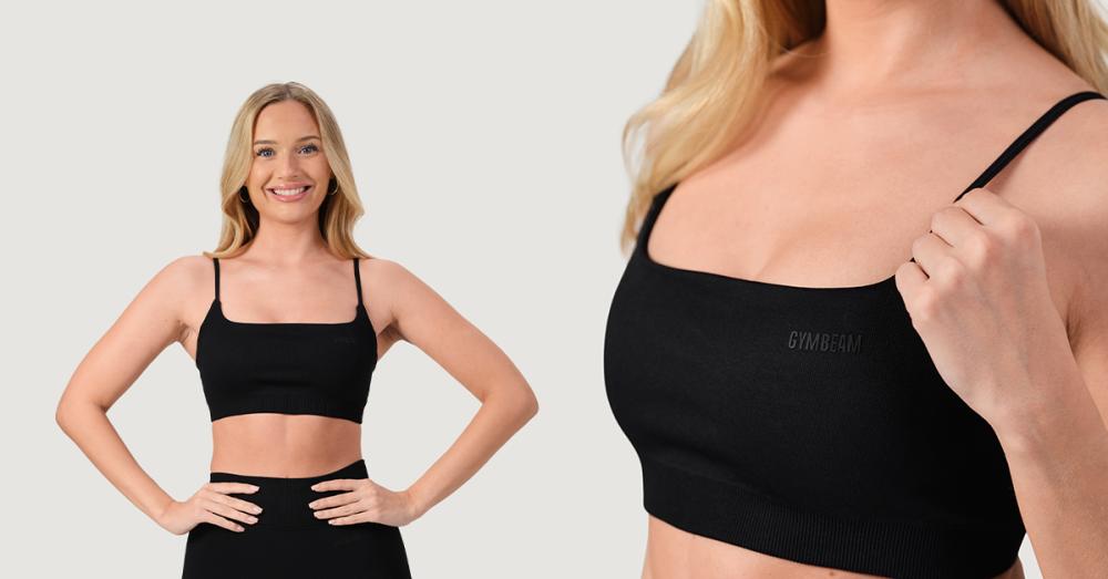 NEO Seamless Sports Bra Black - GymBeam