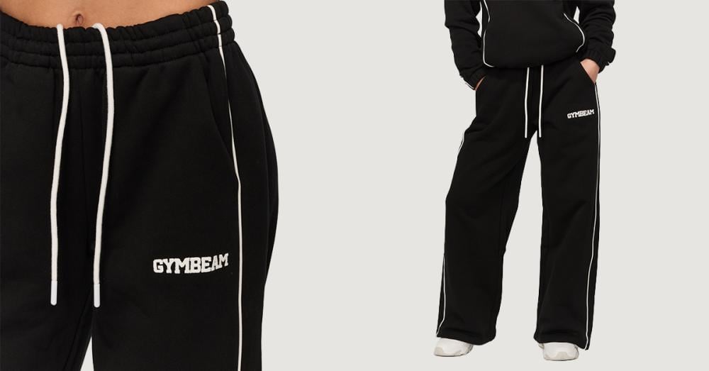 Women‘s Varsity Sweatpants Black - GymBeam