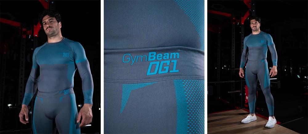 OG1 Seamless Leggings Grey/Blue - GymBeam