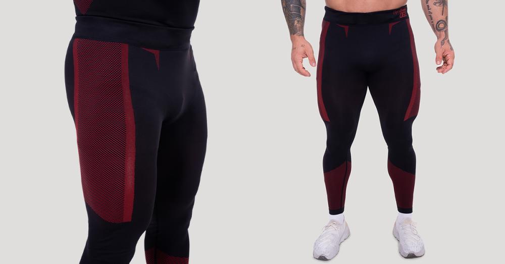 OG1 Seamless Leggings Black/Red - GymBeam