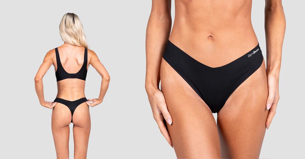 Seamless Panties Comfy 3Pack Black - GymBeam