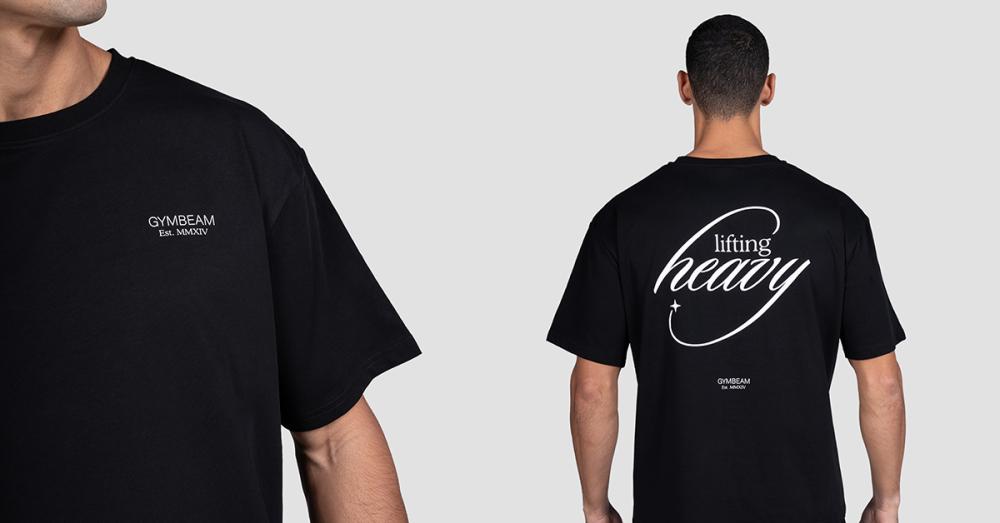 Koszulka Lifting Heavy Czarna - GymBeam