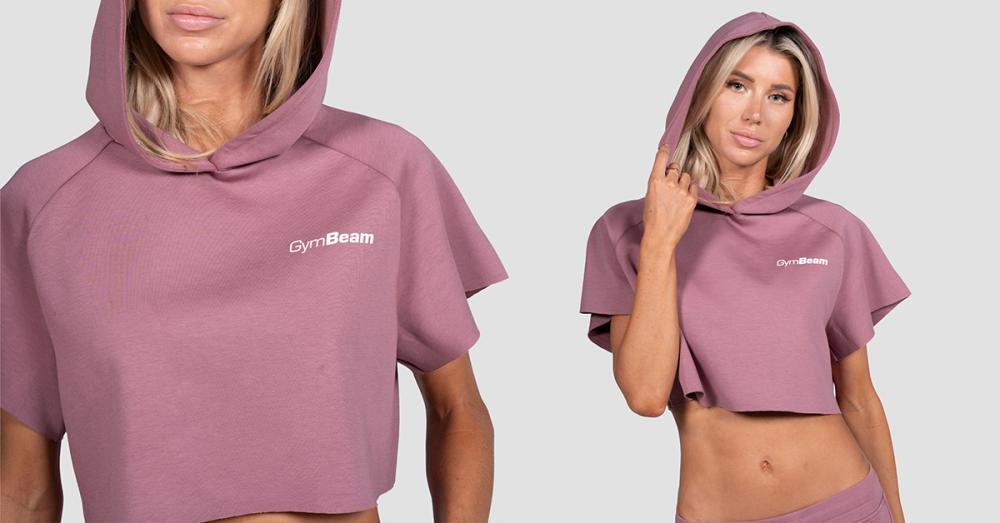 Damska Krótka Bluza Relay z Kapturem Haze - GymBeam