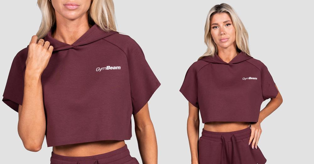 Damska Krótka Bluza Relay Fig - GymBeam