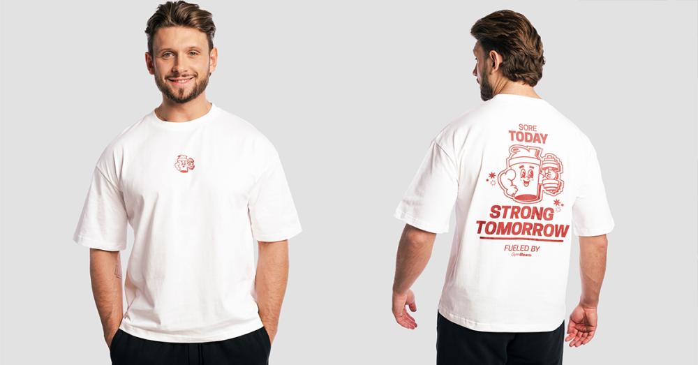 Shaker Boxy T-Shirt White - GymBeam